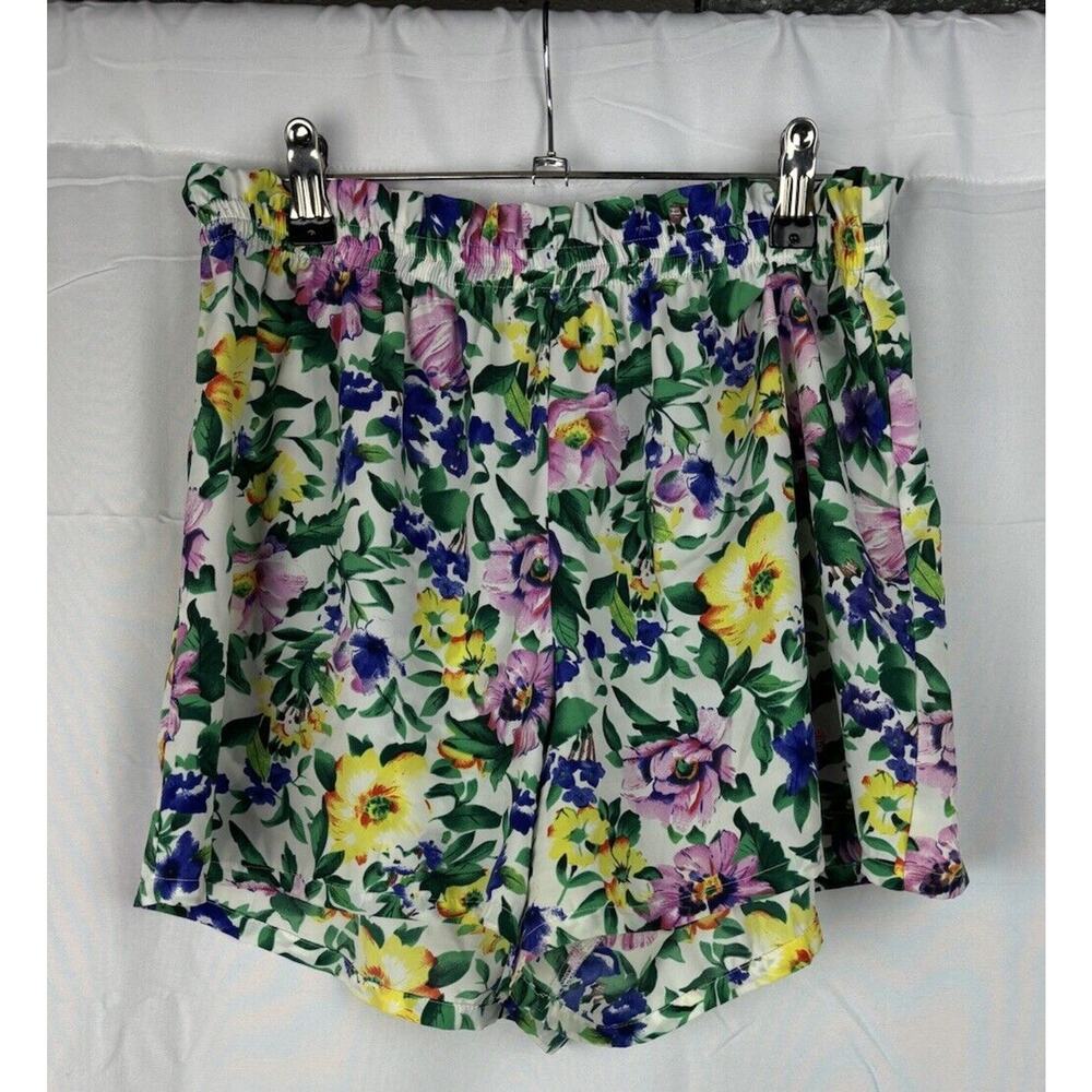 Vintage 90s Victoria's‎ Secret Gold Label Floral satin flowy sleep shorts READ